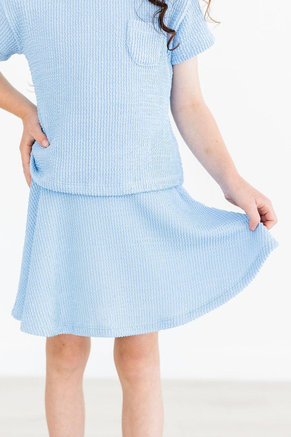 sky-blue-scrunchy-twirl-skort Mila Rose - Sophia's StyleScrunchy Twirl Skort-1