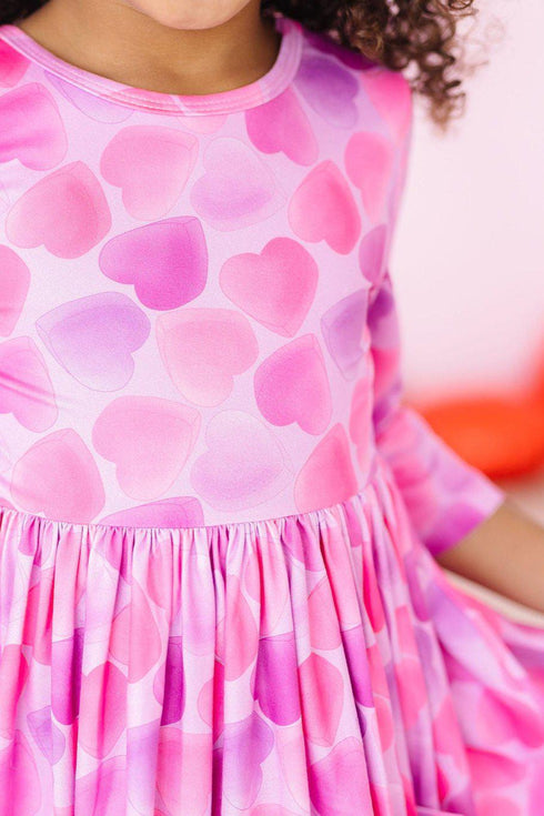 happy-heart-day-3-4-sleeve-pocket-twirl-dress Mila & Rose - Sophia's Style--4T--5