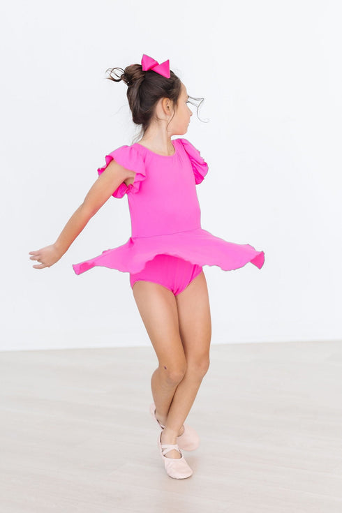 hot-pink-s-s-twirl-leotard Mila & Rose at Sophia's Style--4T--5