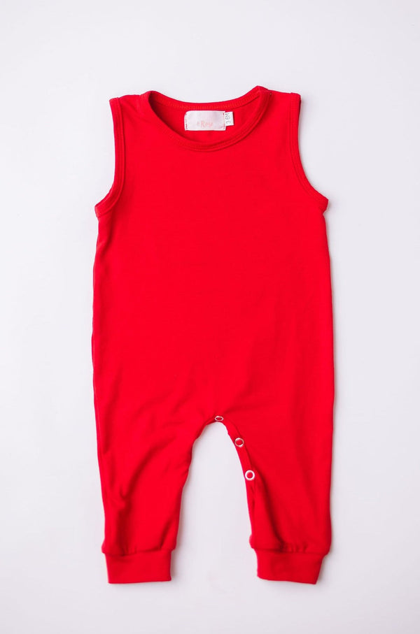 red-tank-one-piece-jogger Mila & Rose at Sophia's Style-Red Tank One-Piece Jogger-0-3M-Tank One Piece Unisex-1
