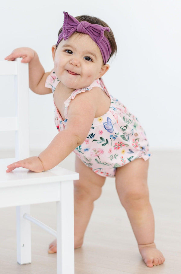 butterfly-meadows-ruffle-cross-back-romper Mila & Rose - Sophia's Style-Butterfly Meadows Ruffle Cross Back Romper-0-3M--1