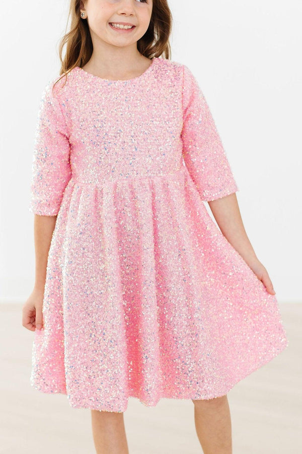 sale-bubblegum-pink-sequin-dress Mila & Rose - Sophia's StyleSequin Dress-1