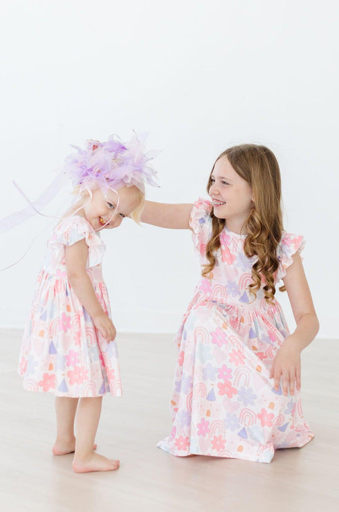 castles-rainbows-flutter-sleeve-twirl-dress Mila & Rose - Sophia's Style--45783--6