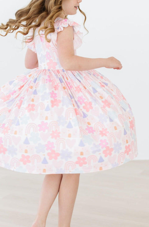 castles-rainbows-flutter-sleeve-twirl-dress Mila & Rose - Sophia's Style--2T--3