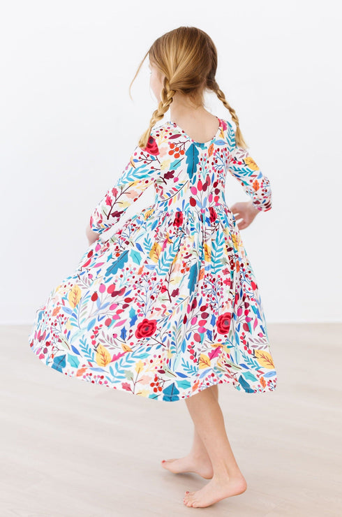 winter-berries-3-4-sleeve-pocket-twirl-dress Mila & Rose - Sophia's Style--2T--3