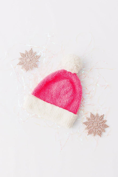 bright-pink-coconut-cozy-pom-beanie Mila & Rose - Sophia's StyleCozy Beanie-1