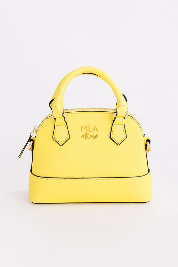 neon-yellow-glitter-girls-crossbody-purse Mila &  Rose - Sophia's Style-Neon Yellow Glitter Girl's Crossbody Purse-Default Title--1