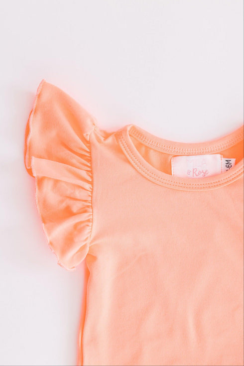 neon-coral-s-s-flutter-bodysuit Mila & Rose at Sophia's Style--3-6M--2