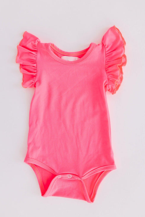 neon-pink-s-s-flutter-bodysuit Mila & Rose at Sophia's Style--3-6M--2