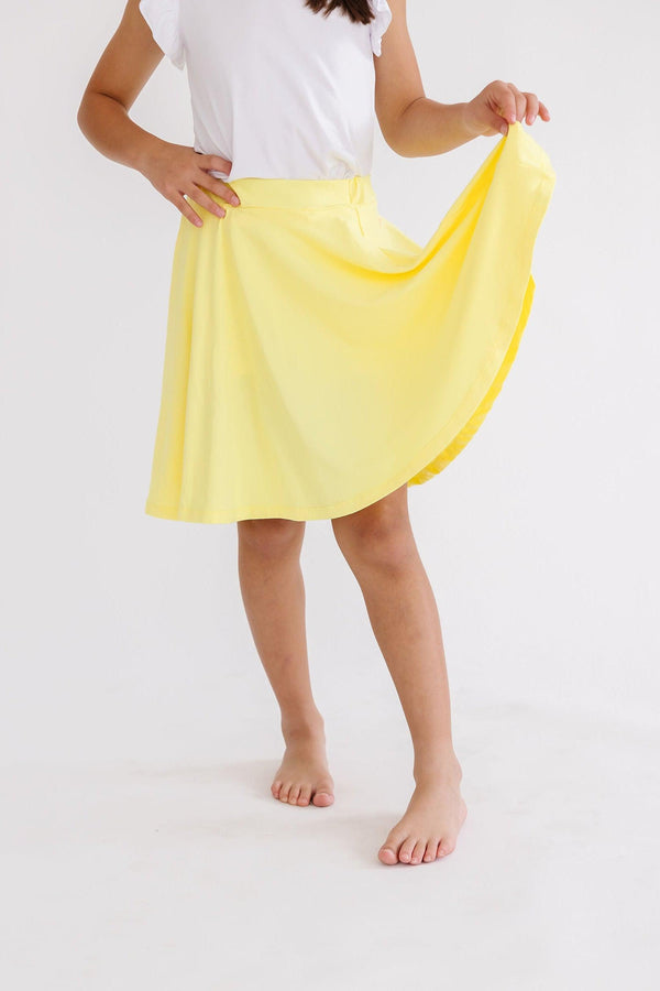 yellow-twirl-skort Mila & Rose at Sophia's Style-Yellow Twirl Skort-6-12M-Twirl Skort-1