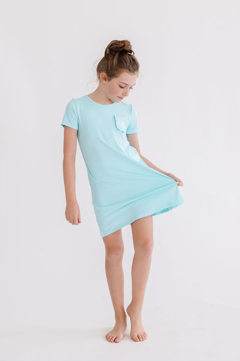 aqua shirt dress Phoebe Shirt Dress | Aqua Stripe