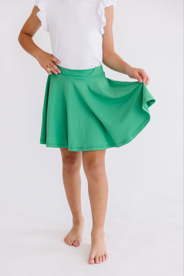 kelly-green-twirl-skort Mila & Rose at Sophia's Style-Kelly Green Twirl Skort-6-12M-Twirl Skort-1