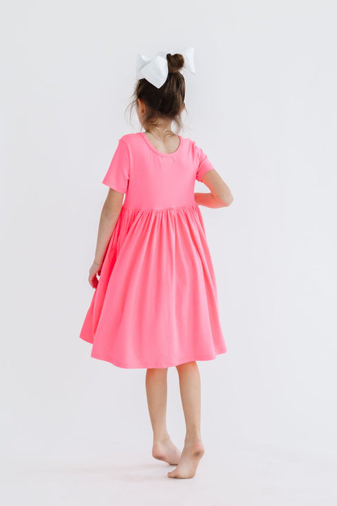 neon-pink-s-s-pocket-twirl-dress Mila & Rose at Sophia's Style--12-24M--2