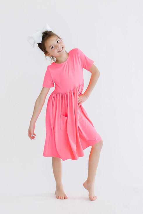 neon-pink-s-s-pocket-twirl-dress Mila & Rose at Sophia's Style--2T--3