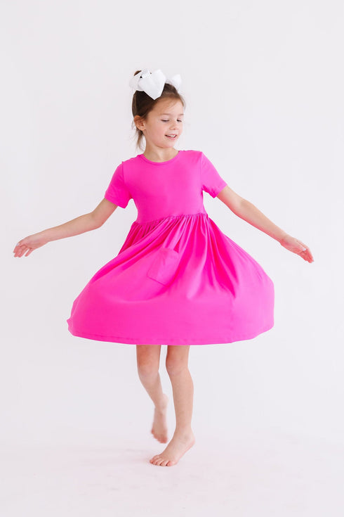 hot-pink-s-s-pocket-twirl-dress Mila & Rose at Sophia's Style--12-24M--2