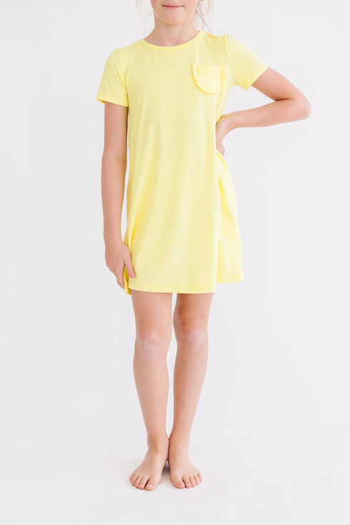 yellow-t-shirt-dress Mila & Rose at Sophia's Style-Yellow T-Shirt Dress-6-12M-T-Shirt Dress-1