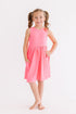 neon-pink-tank-pocket-twirl-dress Mila & Rose - Sophia's Style-Neon Pink Tank Pocket Twirl Dress-6-12M--1