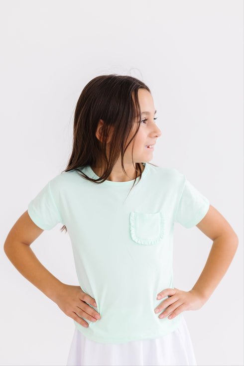 pastel-green-ruffle-pocket-tee Mila & Rose at Sophia's Style--12-24M--2