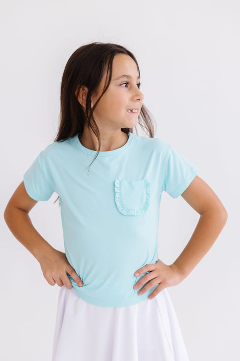 aqua-ruffle-pocket-tee Mila & Rose at Sophia's Style--12-24M--2