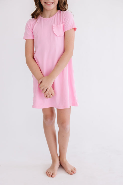 bubblegum-pink-t-shirt-dress Mila & Rose at Sophia's Style--12-24M--2