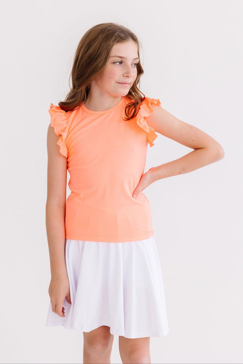 neon-coral-s-s-ruffle-tee Mila & Rose at Sophia's Style--2T--3