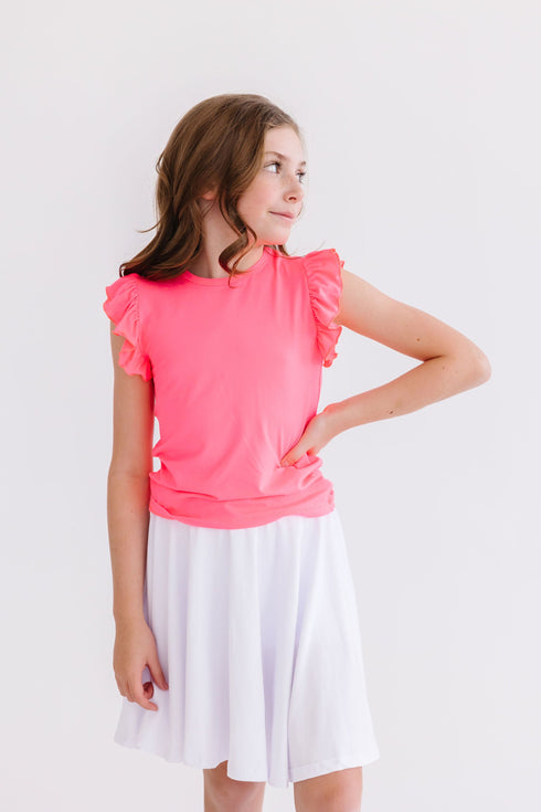 neon-pink-s-s-ruffle-tee Mila & Rose at Sophia's Style--12-24M--2