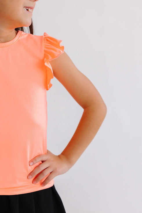 neon-coral-s-s-ruffle-tee Mila & Rose at Sophia's Style--3T--4