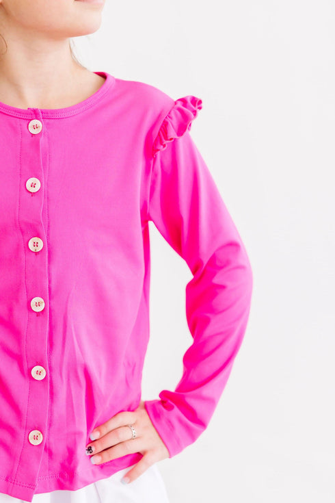 hot-pink-ruffle-cardigan Mila & Rose at Sophia's Style--2T--3