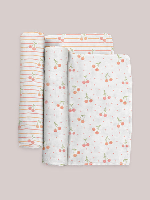 2-pack-square-swaddle-blanket-set-cherry-cute-by-doodle-by-meg jujube bags at sophiasstyle.com
