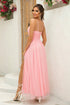 asymmetrical-ruched-slit-dress Sophia's Trends - Sophia's Style-Blush Pink-S