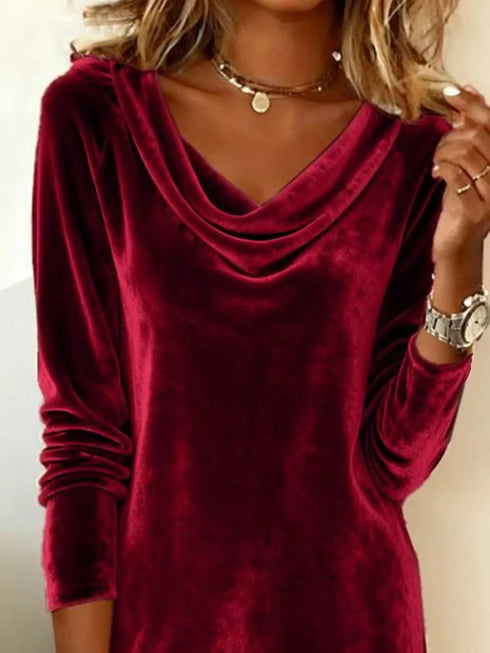 velvet-cowl-neck-long-sleeve-mini-dress-OhSoStyled-Sophia's-Style-5