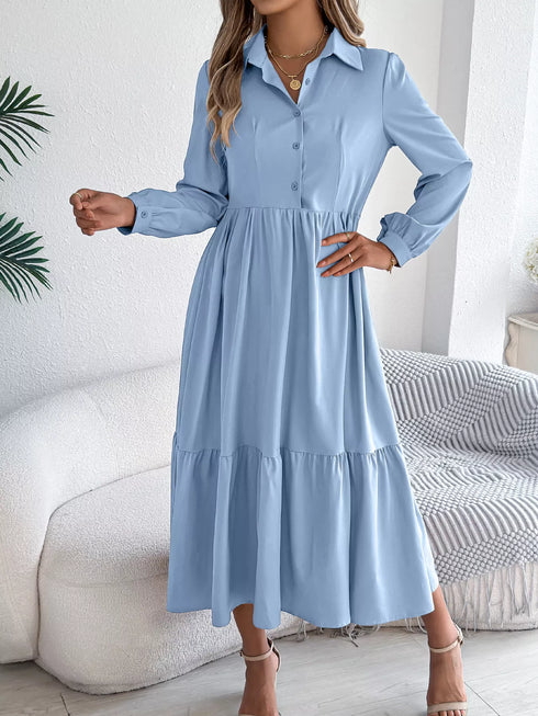 long-sleeve-tiered-button-front-midi-dress-OhSoStyled-Sophia's-Style-12
