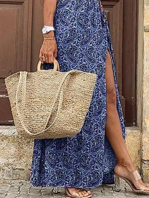 full-size-printed-v-neck-short-sleeve-maxi-dress-plus-size-OhSoStyled-Sophia's-Style-11