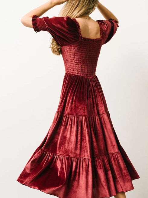 velvet-smocked-tiered-midi-dress-OhSoStyled-Sophia's-Style-15