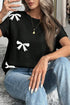 bow-pattern-knit-short-sleeve-sweater-Sophia's Style-13
