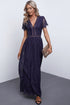 scalloped-trim-lace-plunge-dress Sophia's Trends - Sophia's Style-Lavender-L
