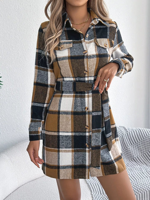 plaid-button-front-tie-waist-shirt-dress-OhSoStyled-Sophia's-Style-11