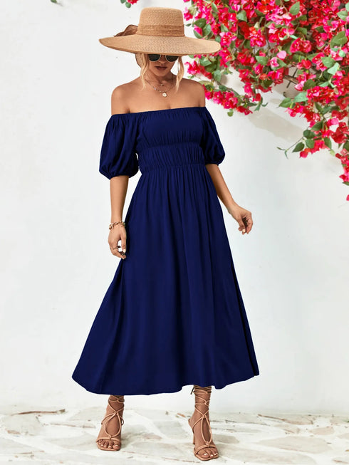 off-shoulder-puff-sleeve-smocked-maxi-dress-OhSoStyled-Sophia's-Style-17