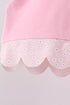 Pink scalloped active skorts set