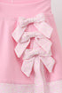 Pink scalloped active skorts set