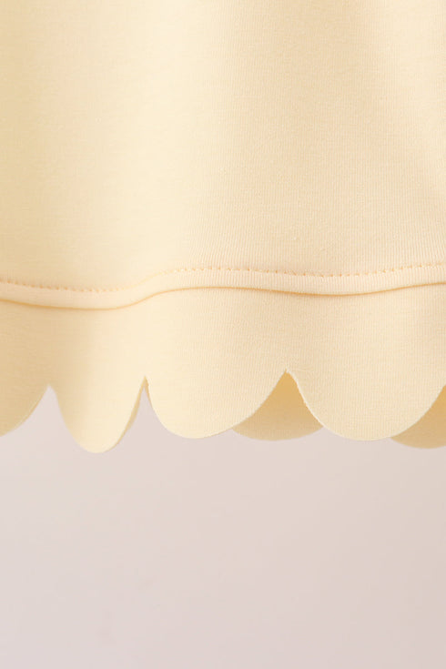 Lemon Scalloped Short Set