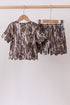 Camouflage scalloped mom&me shorts set