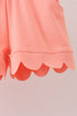Coral Scalloped Polo Set