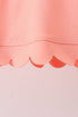 Coral Scalloped Polo Set