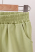 Sage scalloped zipper shorts set