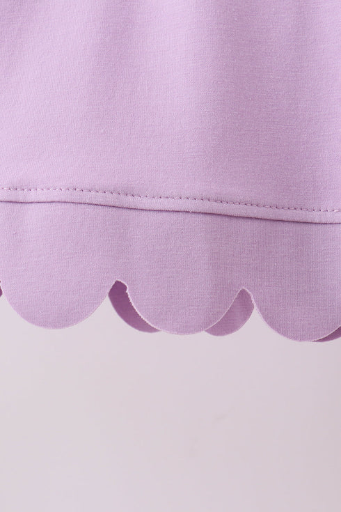 Lavender Scalloped Polo Set