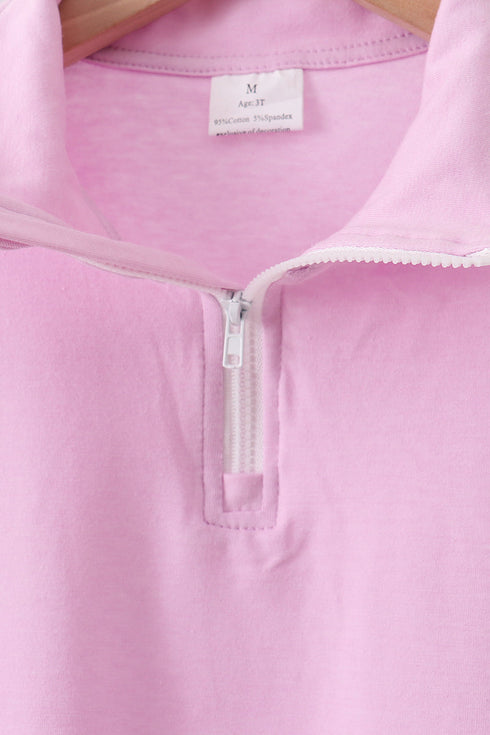 Pink Scalloped Polo Set