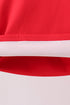 Red Performance Scalloped Skorts Set