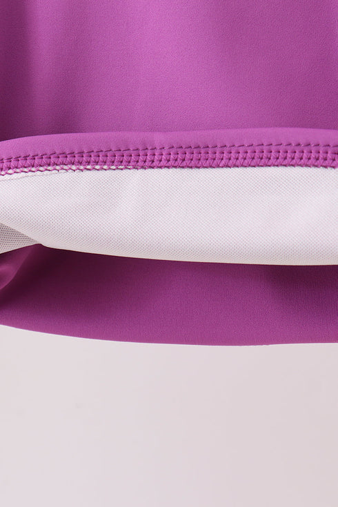 Purple Performance Scalloped Skorts Set