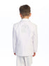 Baby Boys White CROSS Embroidered Jacket Christening Baptism Suit 6-24 Months